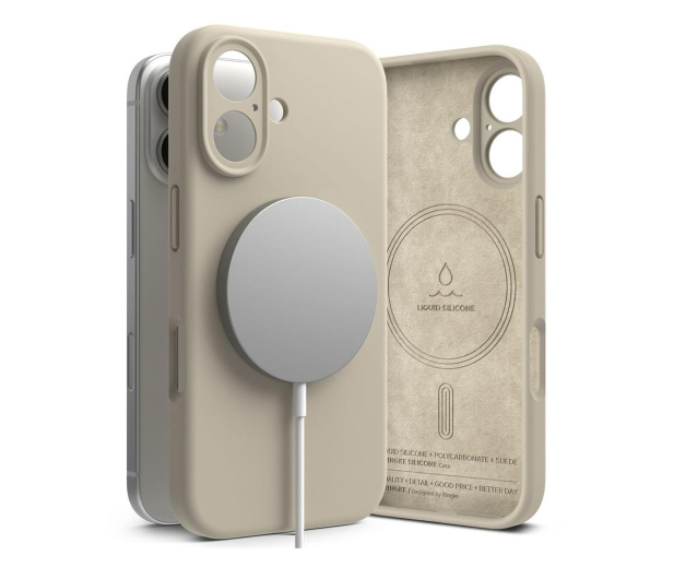 Ringke Silicone Magnetic Magsafe do iPhone 16 Stone 8800274960596 - 1278056 - zdjęcie 2